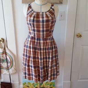 Plaid Pleated Dress